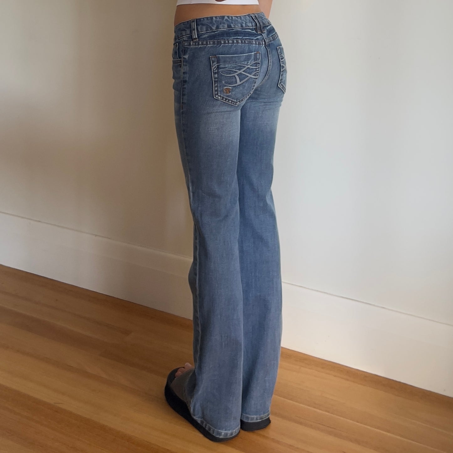 low rise bootcut jeans