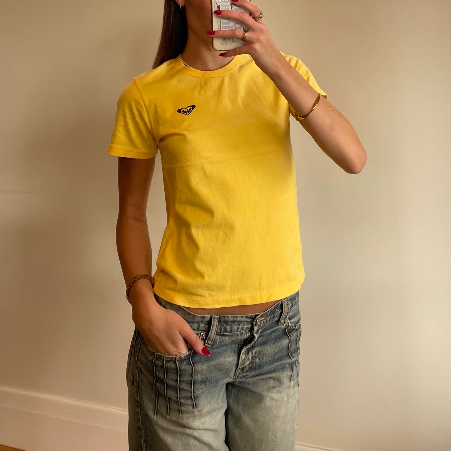 yellow Roxy tee