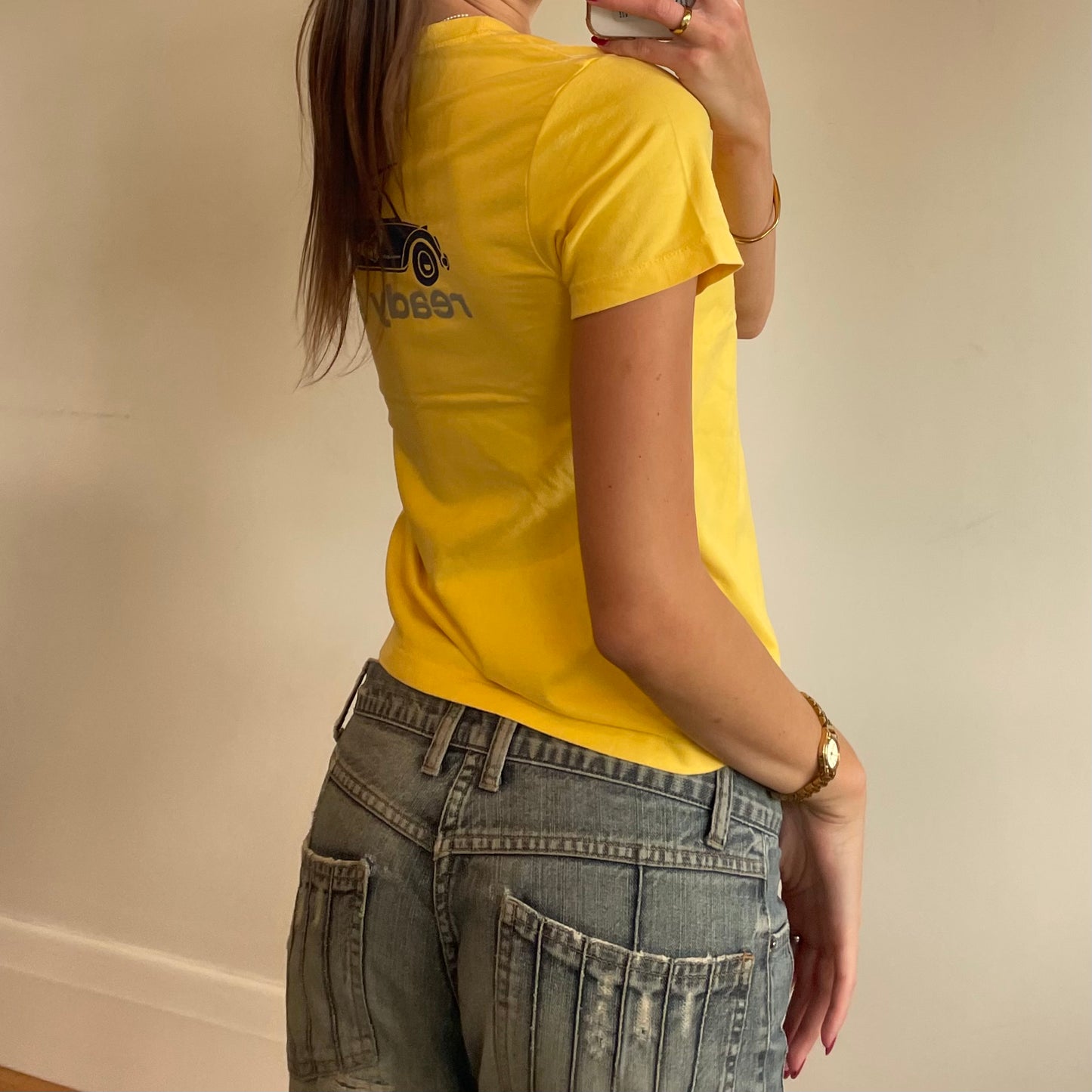 yellow Roxy tee