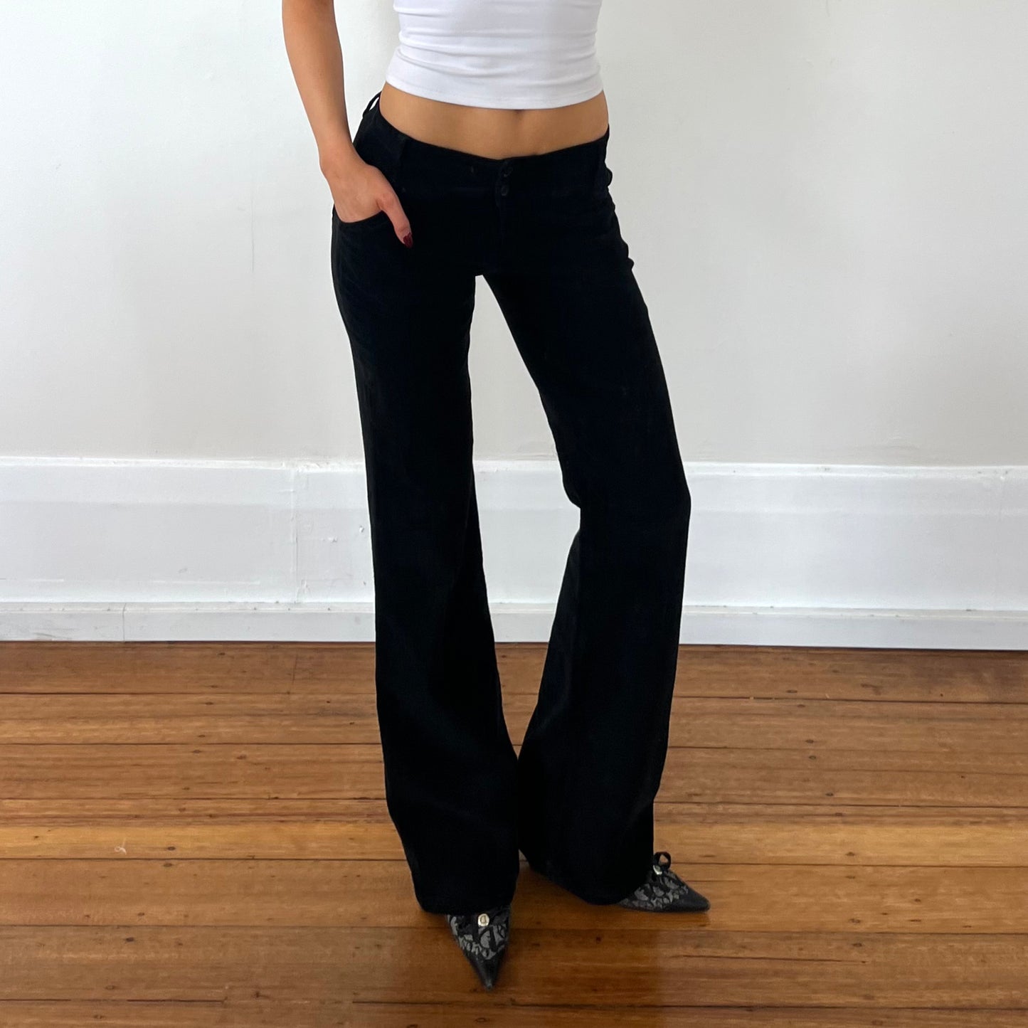 black corduroy jeans