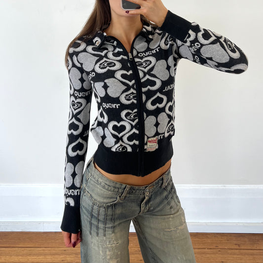graphic zip up long sleeve