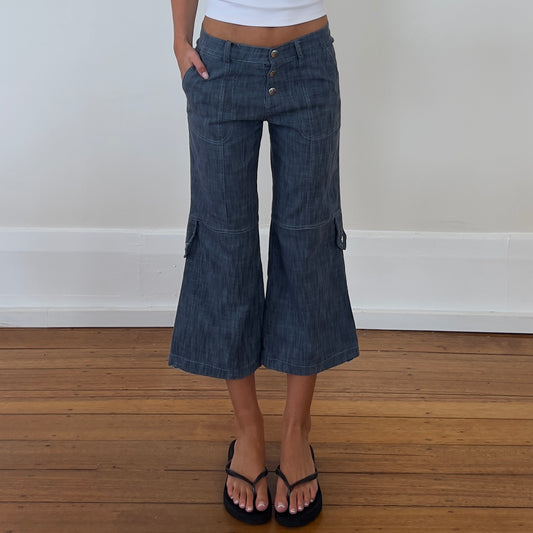 3/4 light denim pants