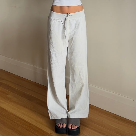 wide leg cotton pants