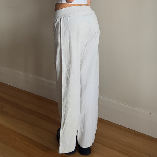wide leg cotton pants