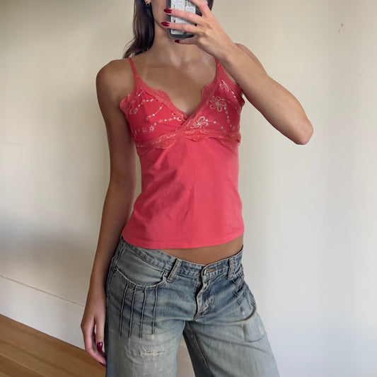 y2k peach cami