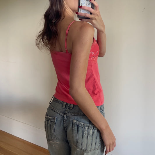 y2k peach cami