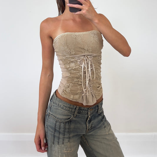 Italian lace strapless top