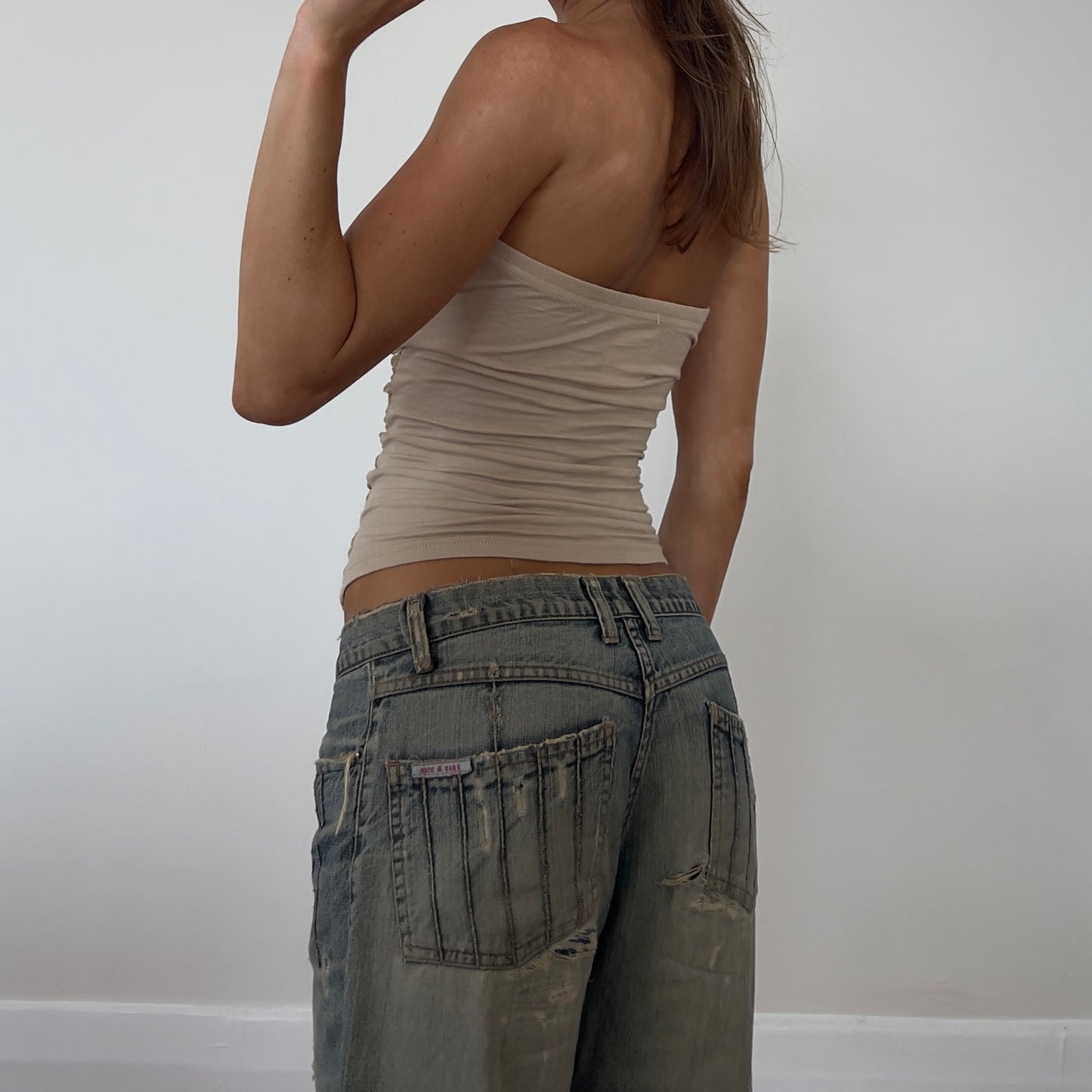 Italian lace strapless top