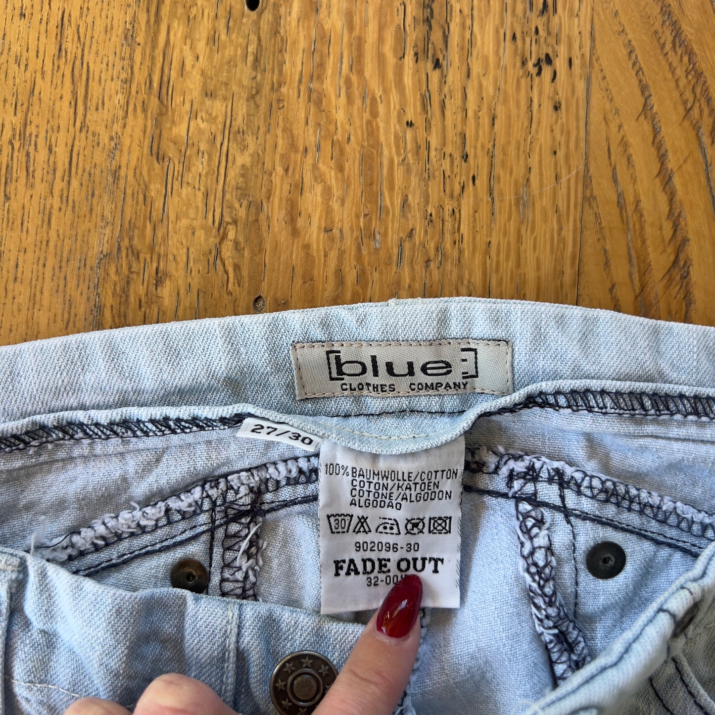 light wash flared jeans