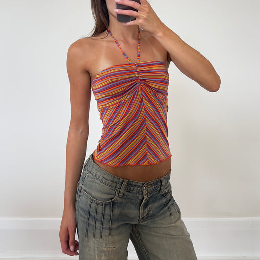 stripe halter top