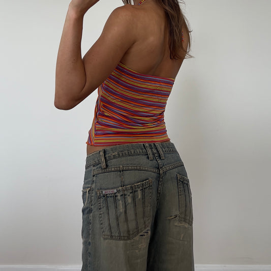 stripe halter top
