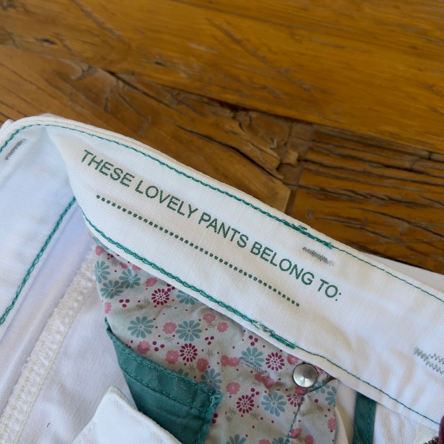 white flared jeans
