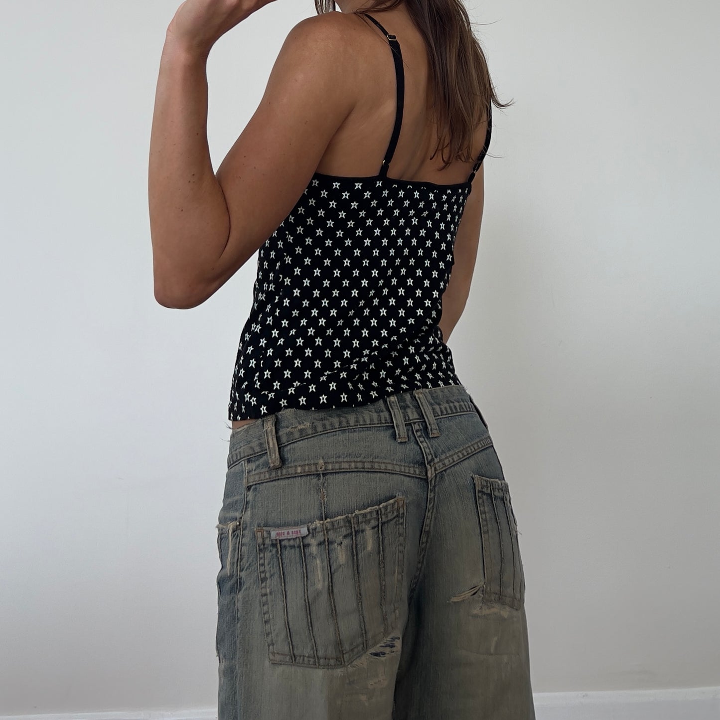 graphic star print cami