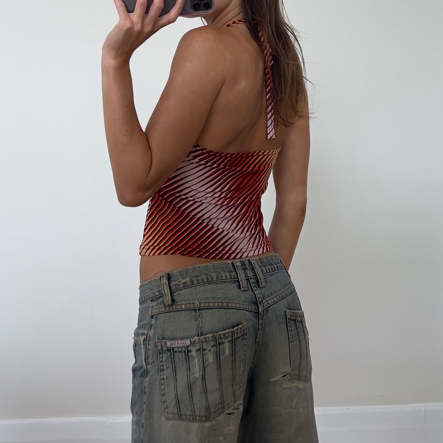 graphic halter top