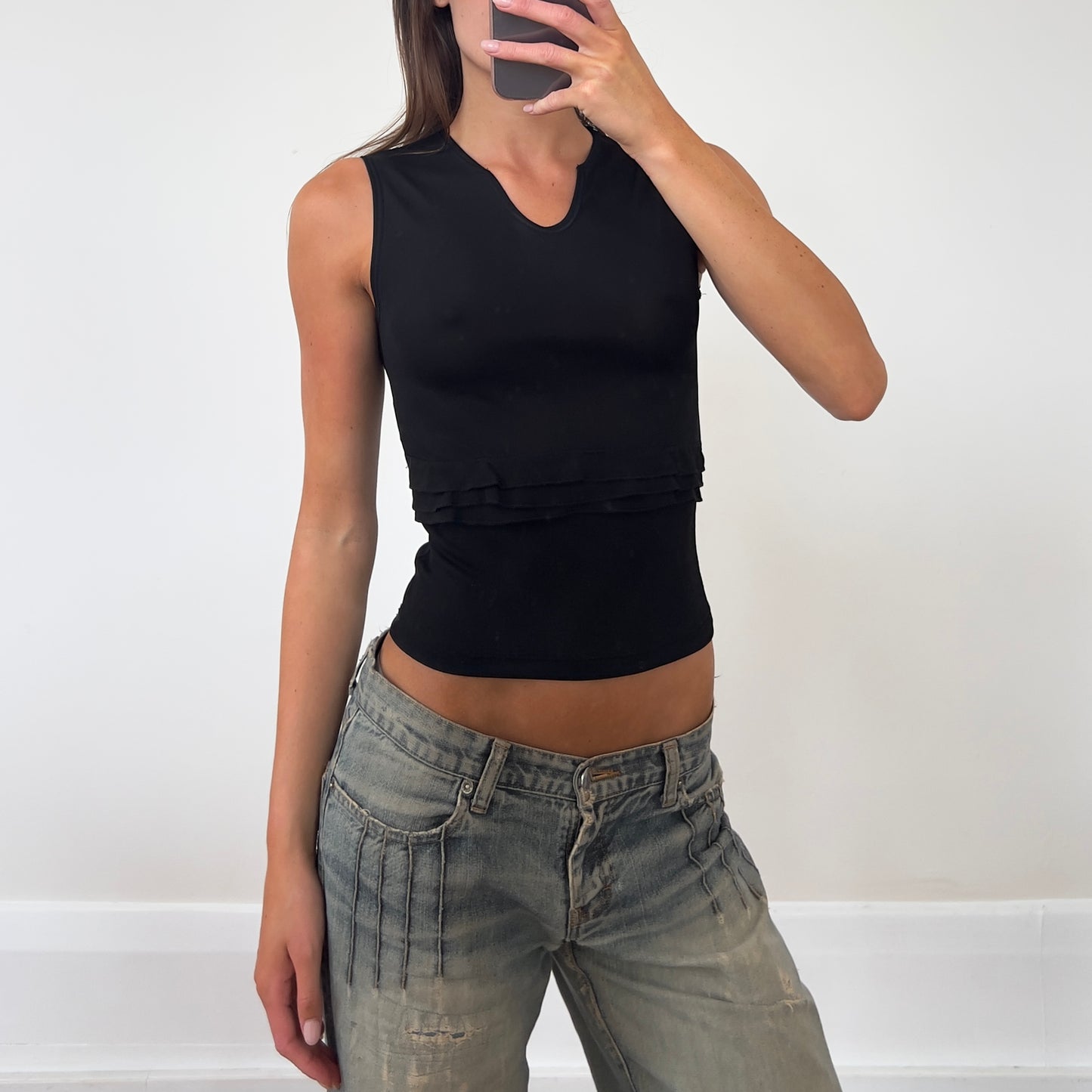 black tank top