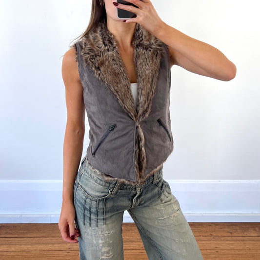faux fur vest