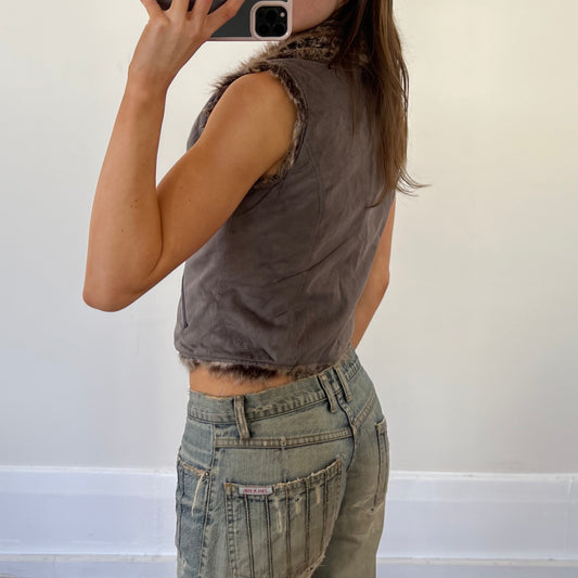 faux fur vest