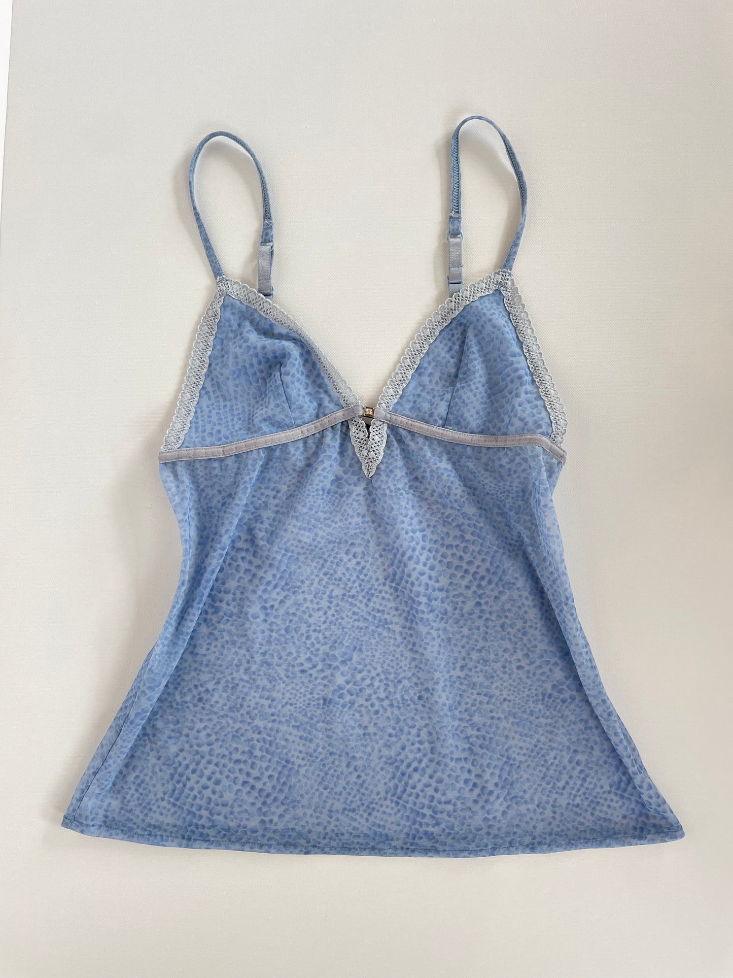 y2k blue mesh cami