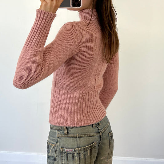 pink wool sweater