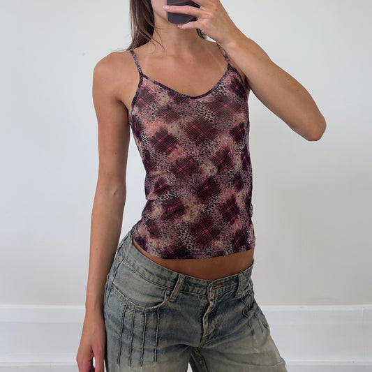 graphic mesh cami