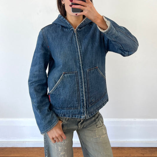 denim sherpa lined jacket