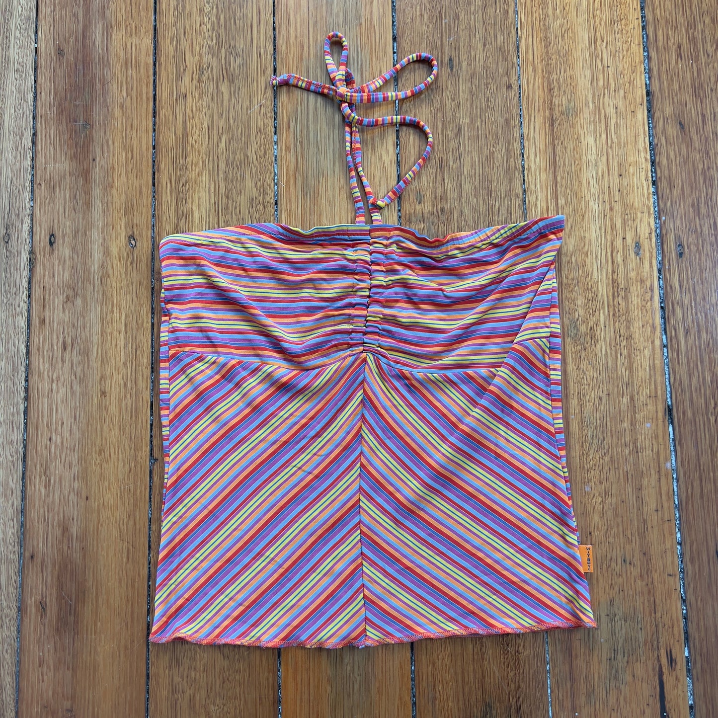 stripe halter top