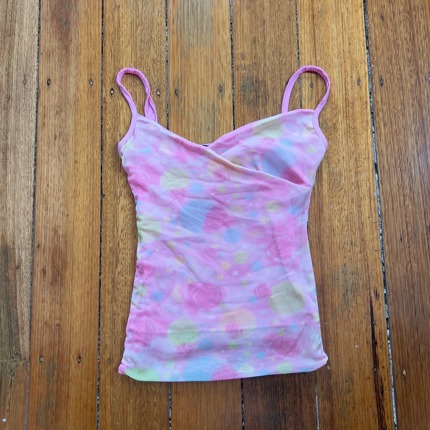 graphic mesh cami