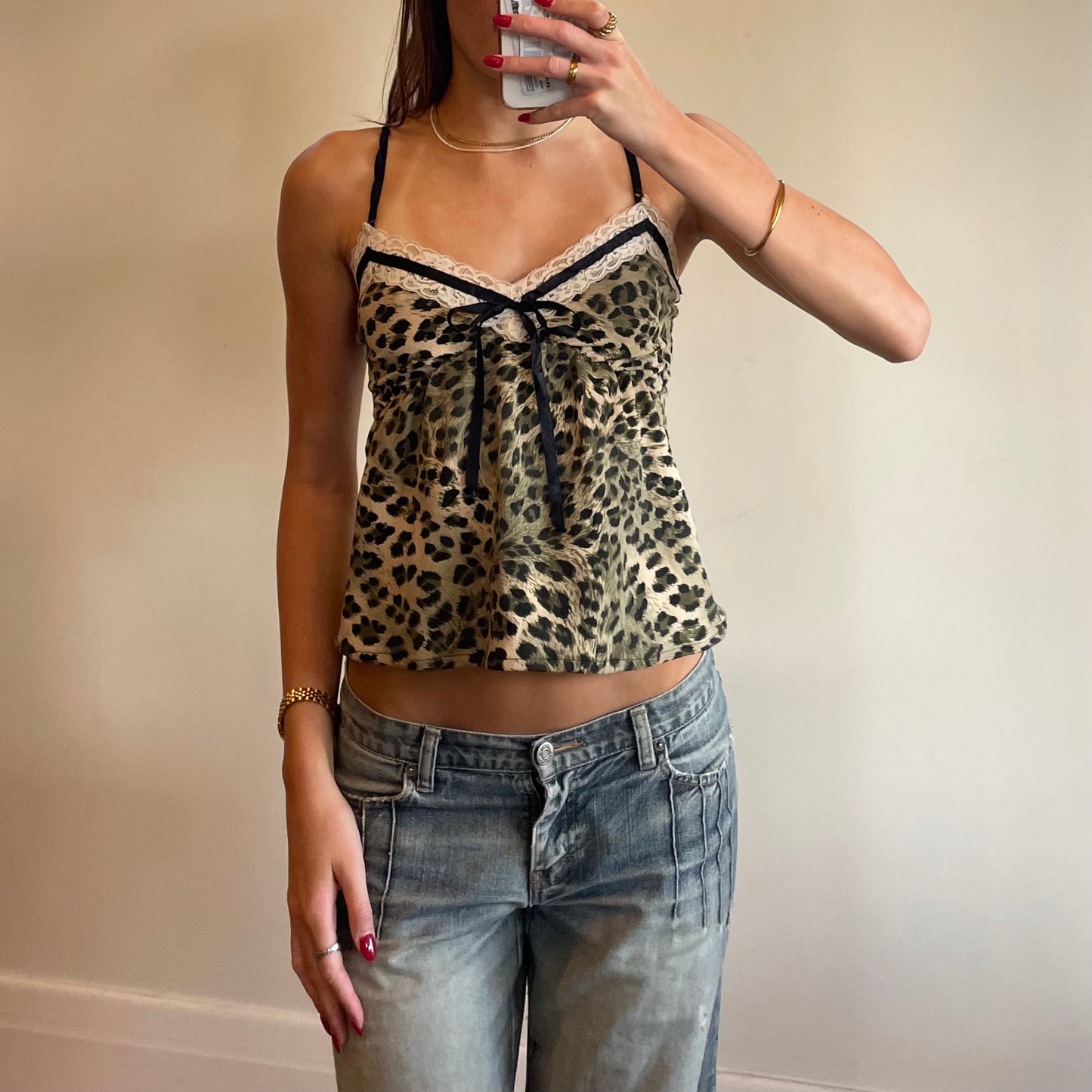 vintage leopard print cami