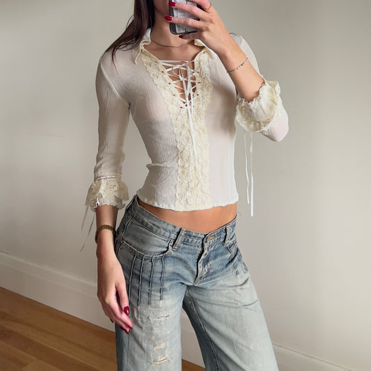 lace chiffon blouse