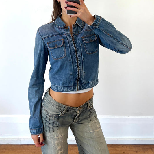 cropped denim jacket