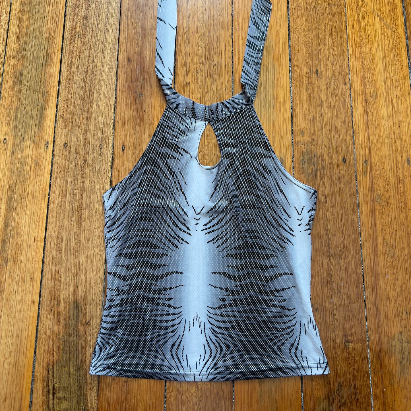graphic halter top