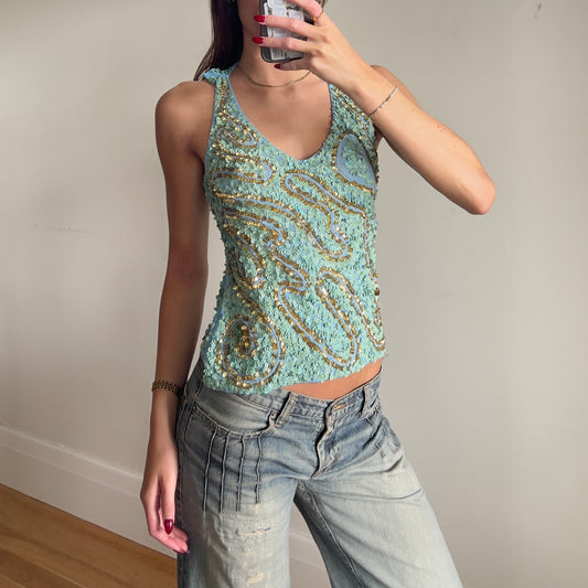 sequin tank top