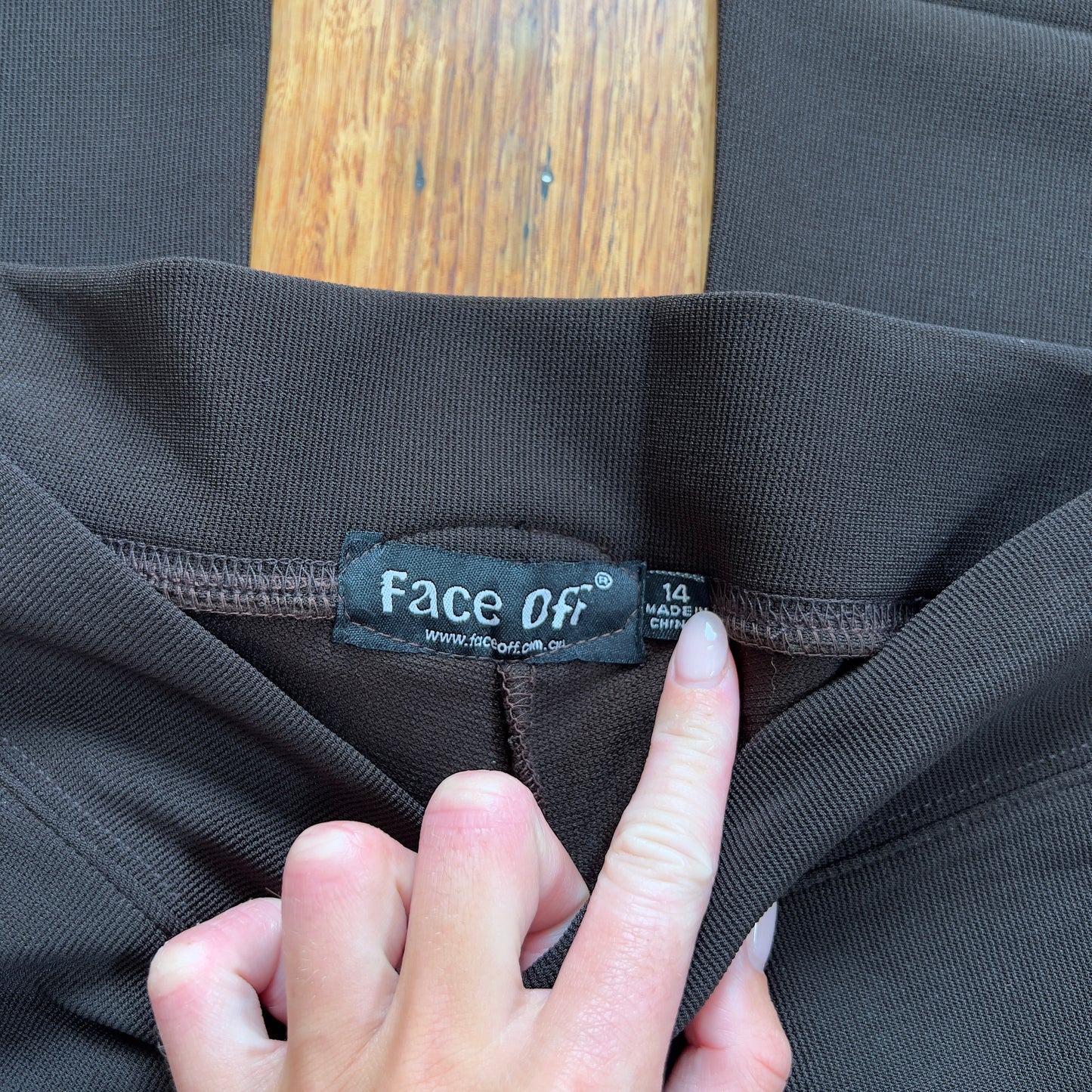 Face Off brown flared pants