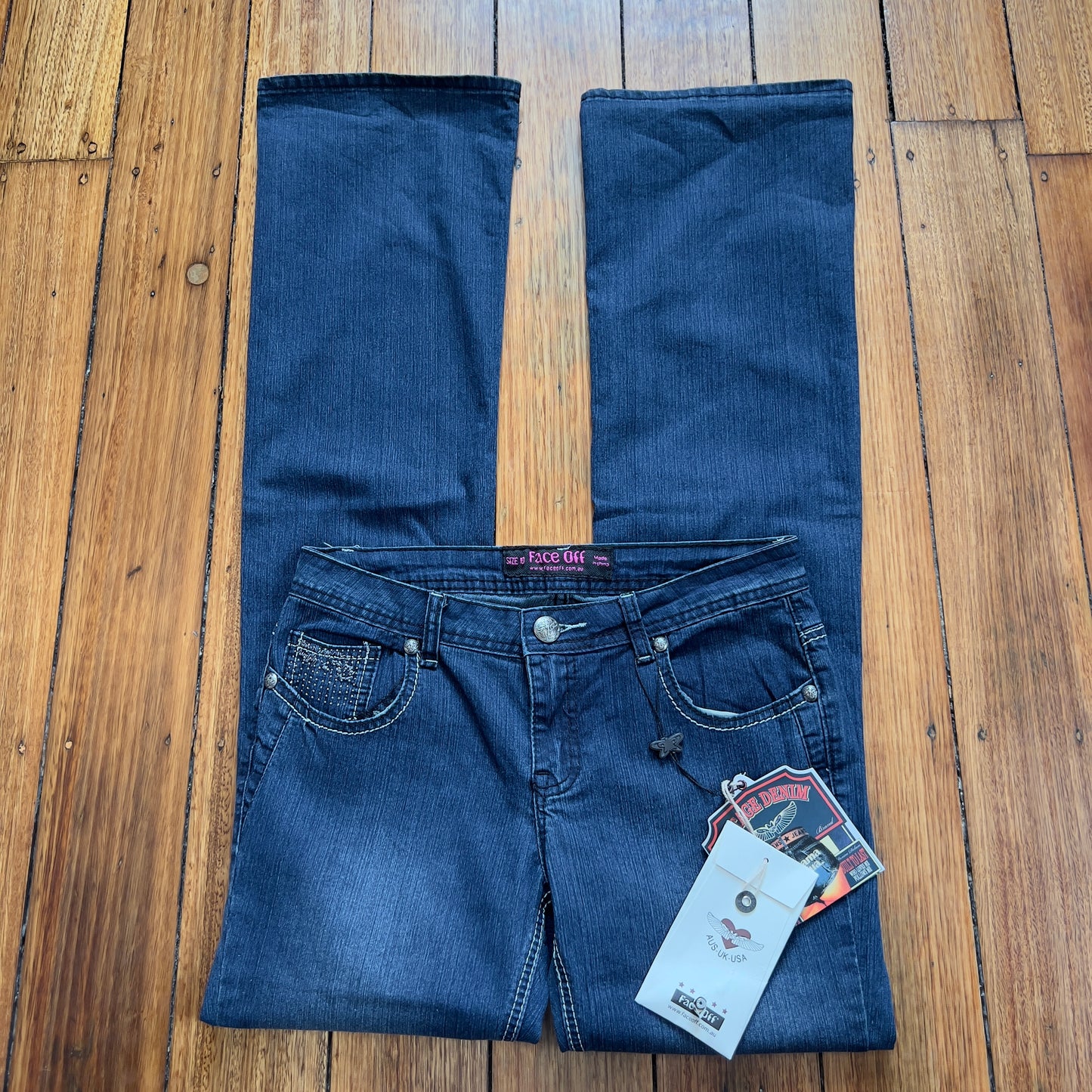 Face Off low rise bootcut jeans