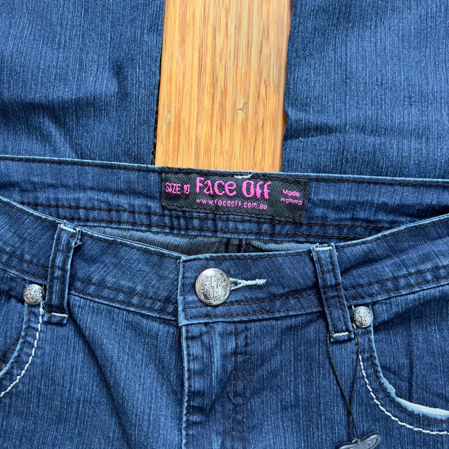 Face Off low rise bootcut jeans