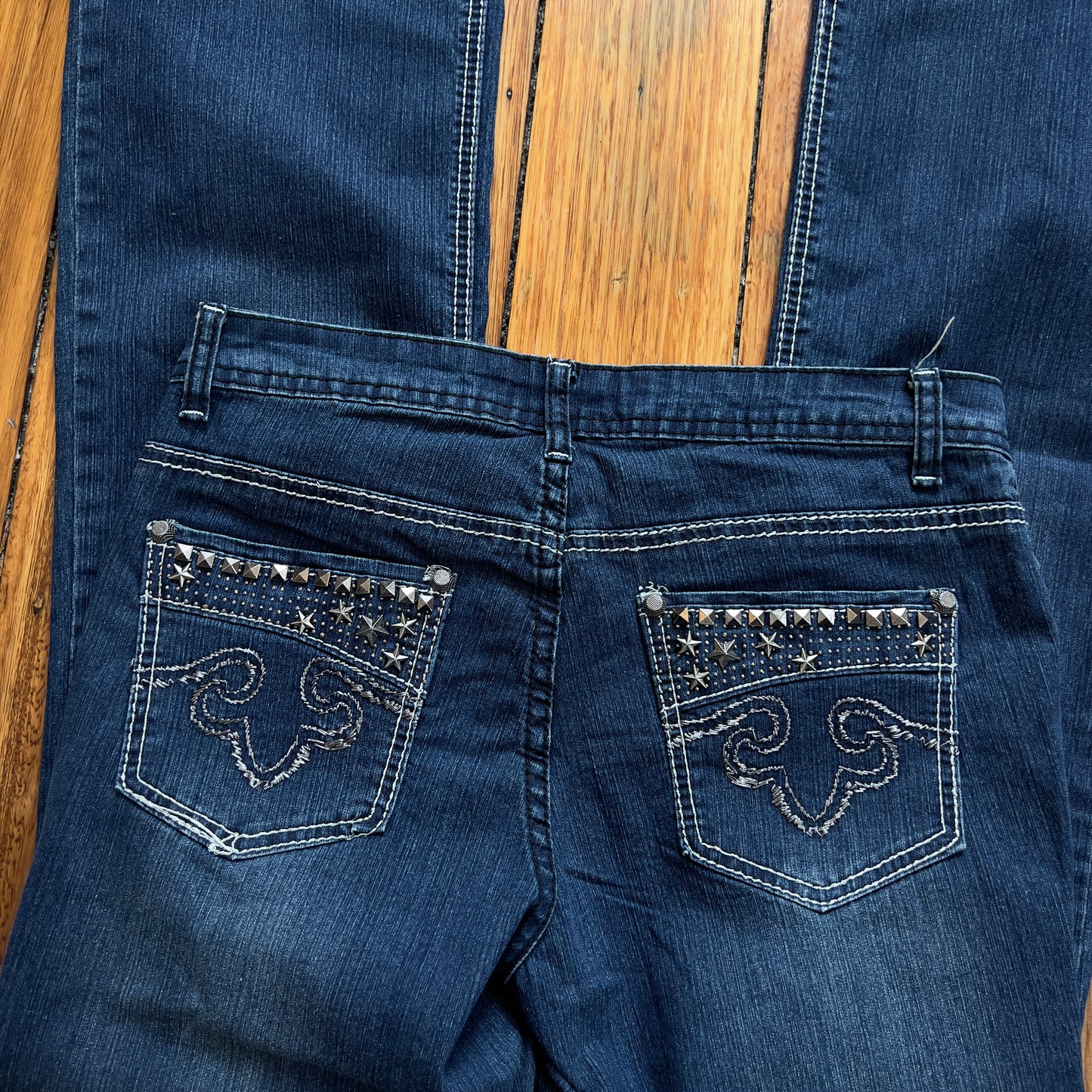 Face Off low rise bootcut jeans