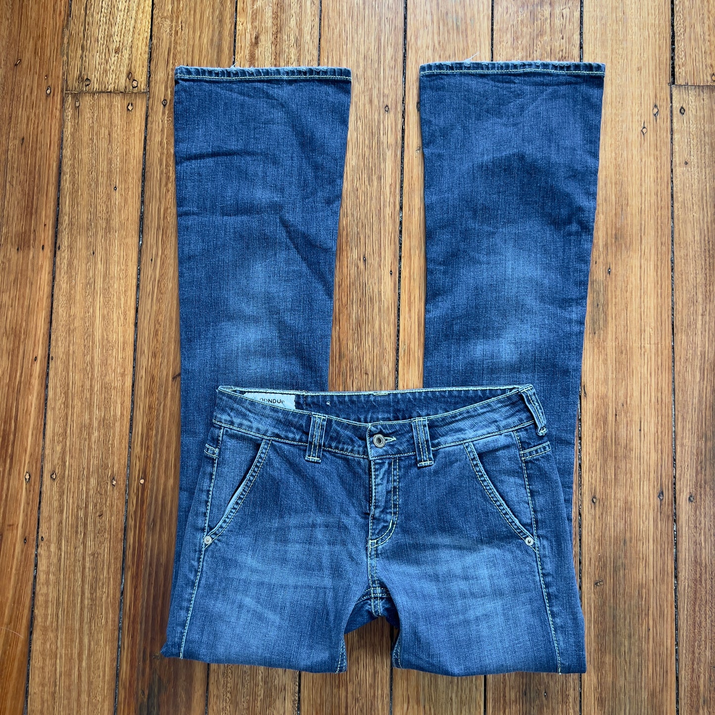 low rise bootcut jeans