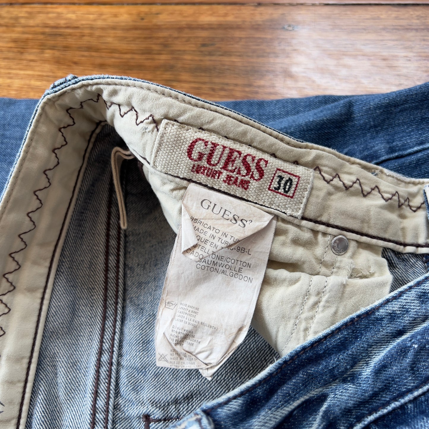 low rise Guess jeans