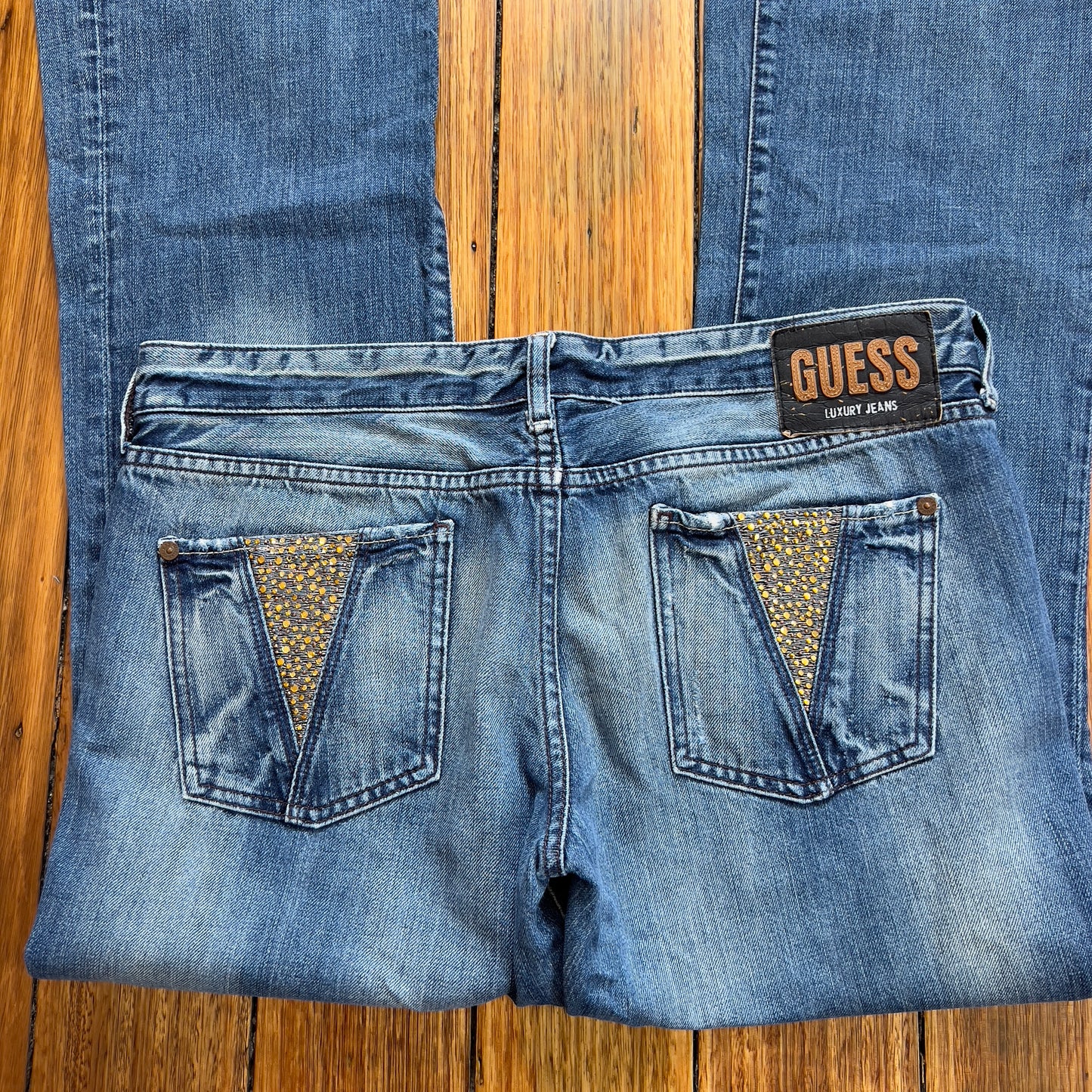 low rise Guess jeans