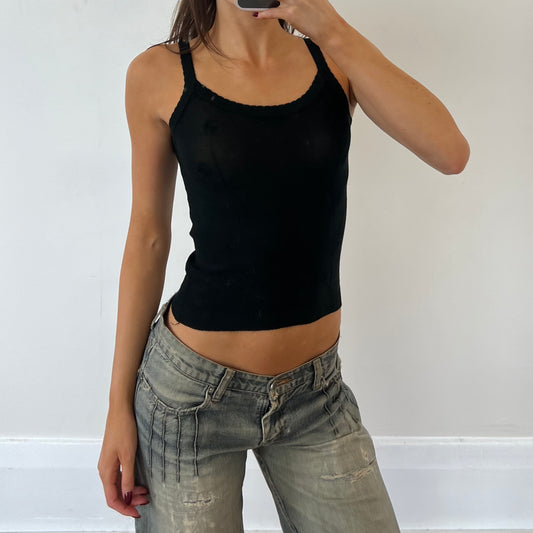 black knit tank