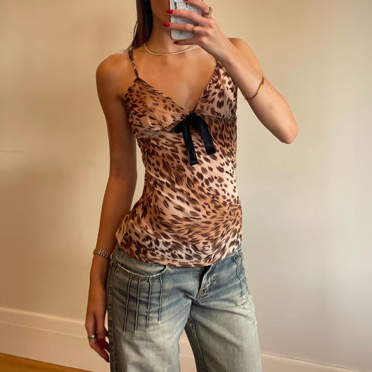 vintage animal print cami