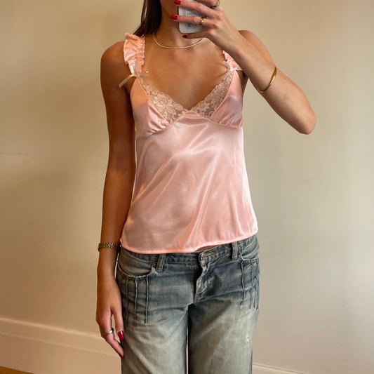 silky pink cami