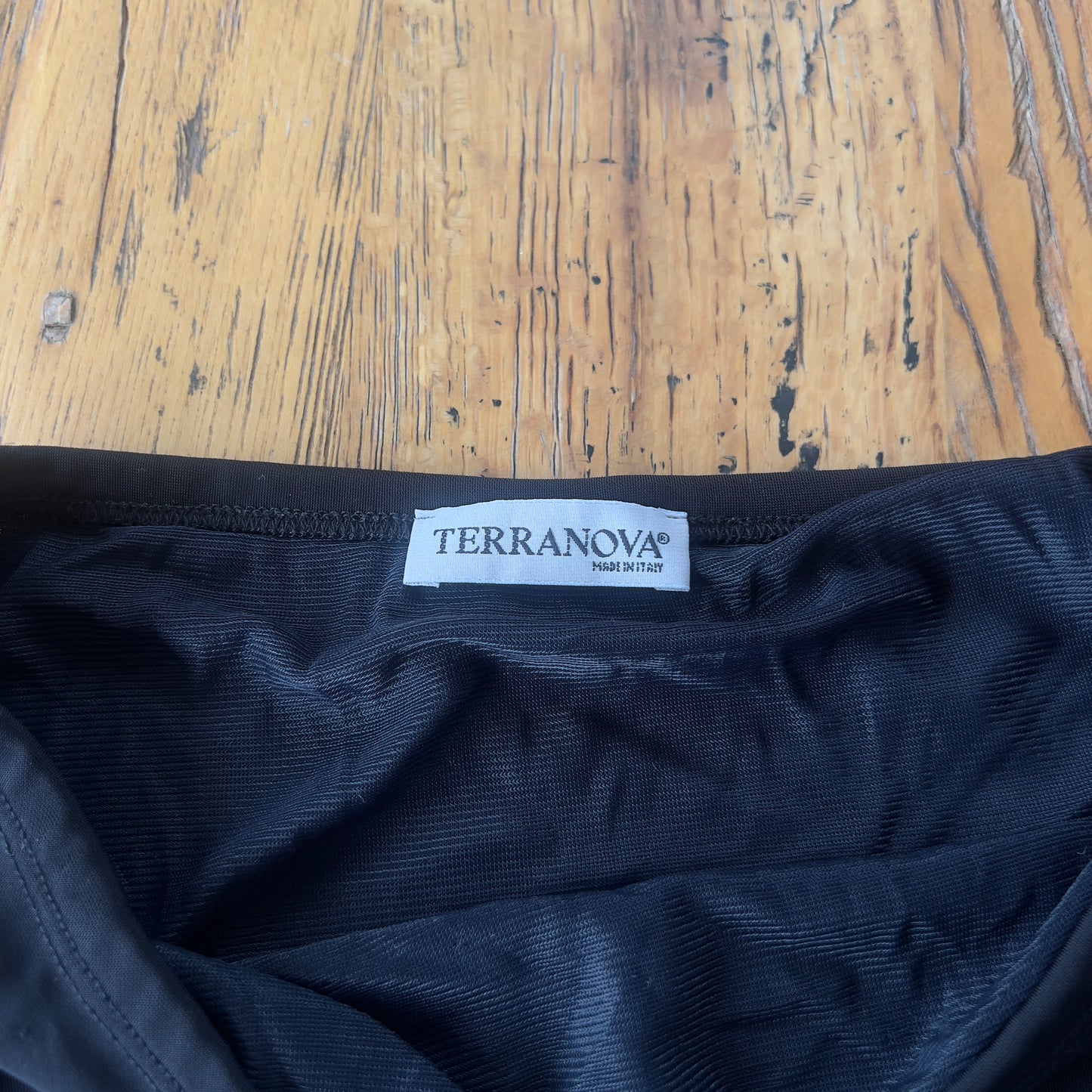 black asymmetrical midi skirt