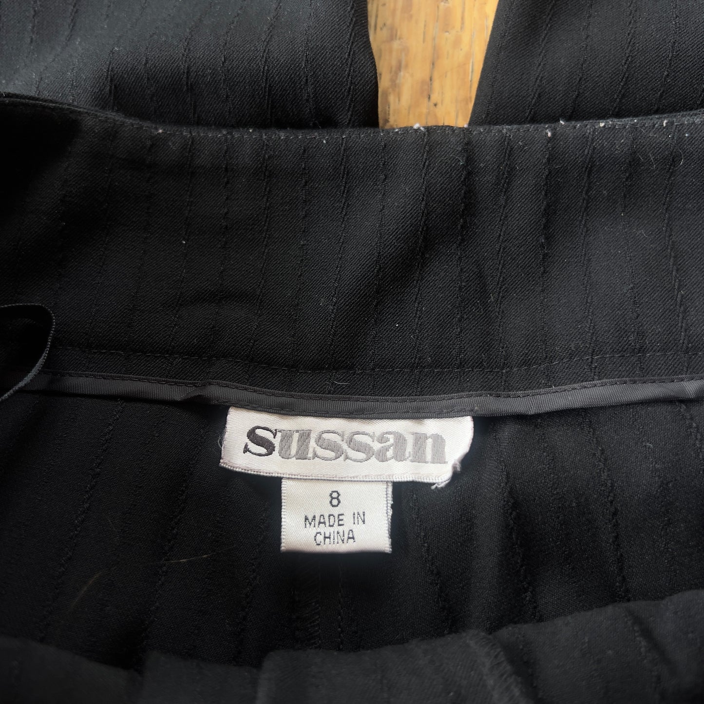 black tailored trousers