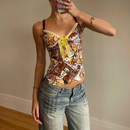 vintage graphic print cami