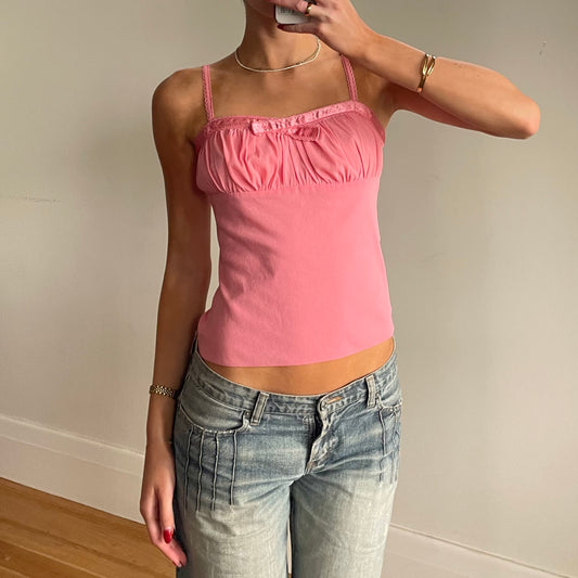 y2k peachy pink cami