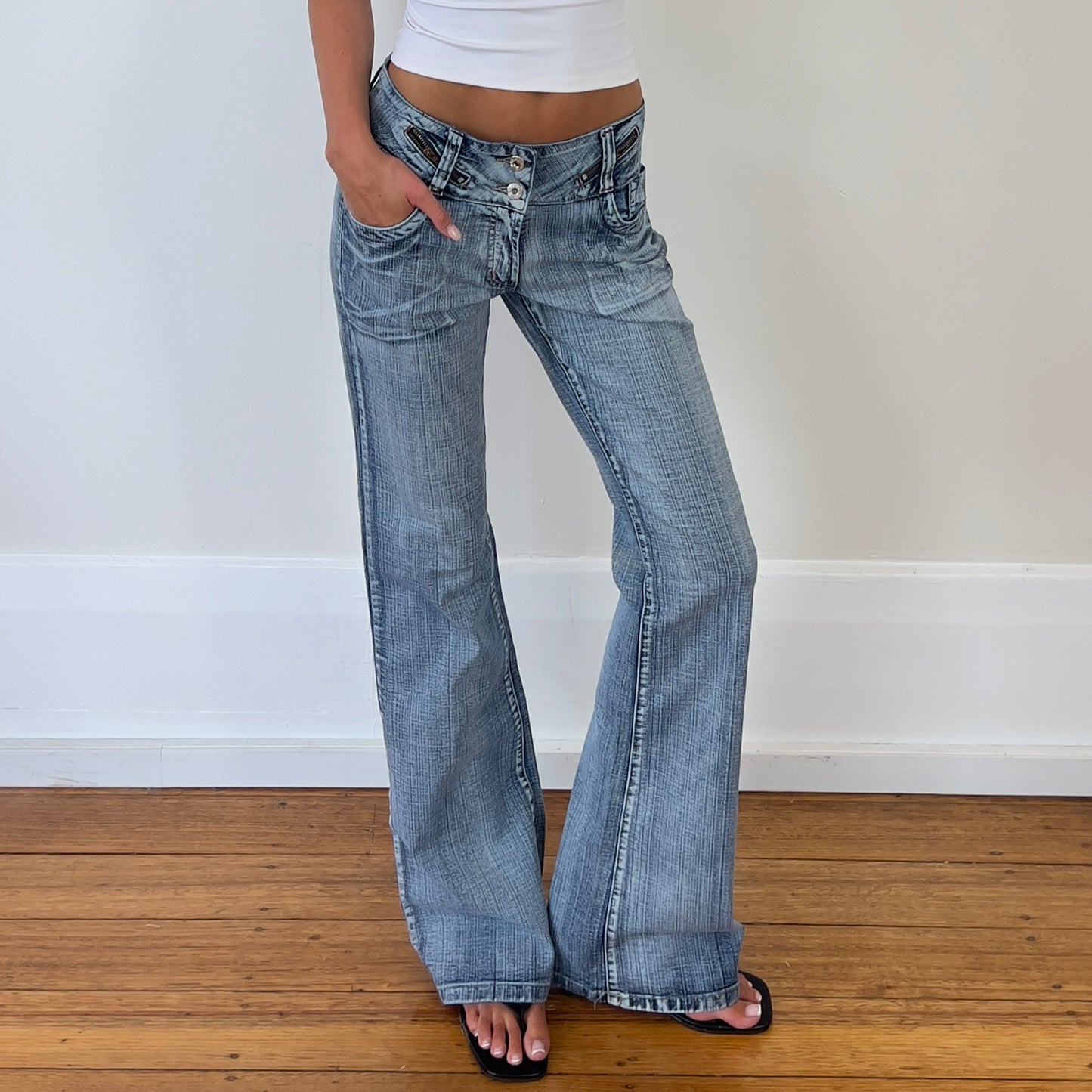 light wash bootcut jeans