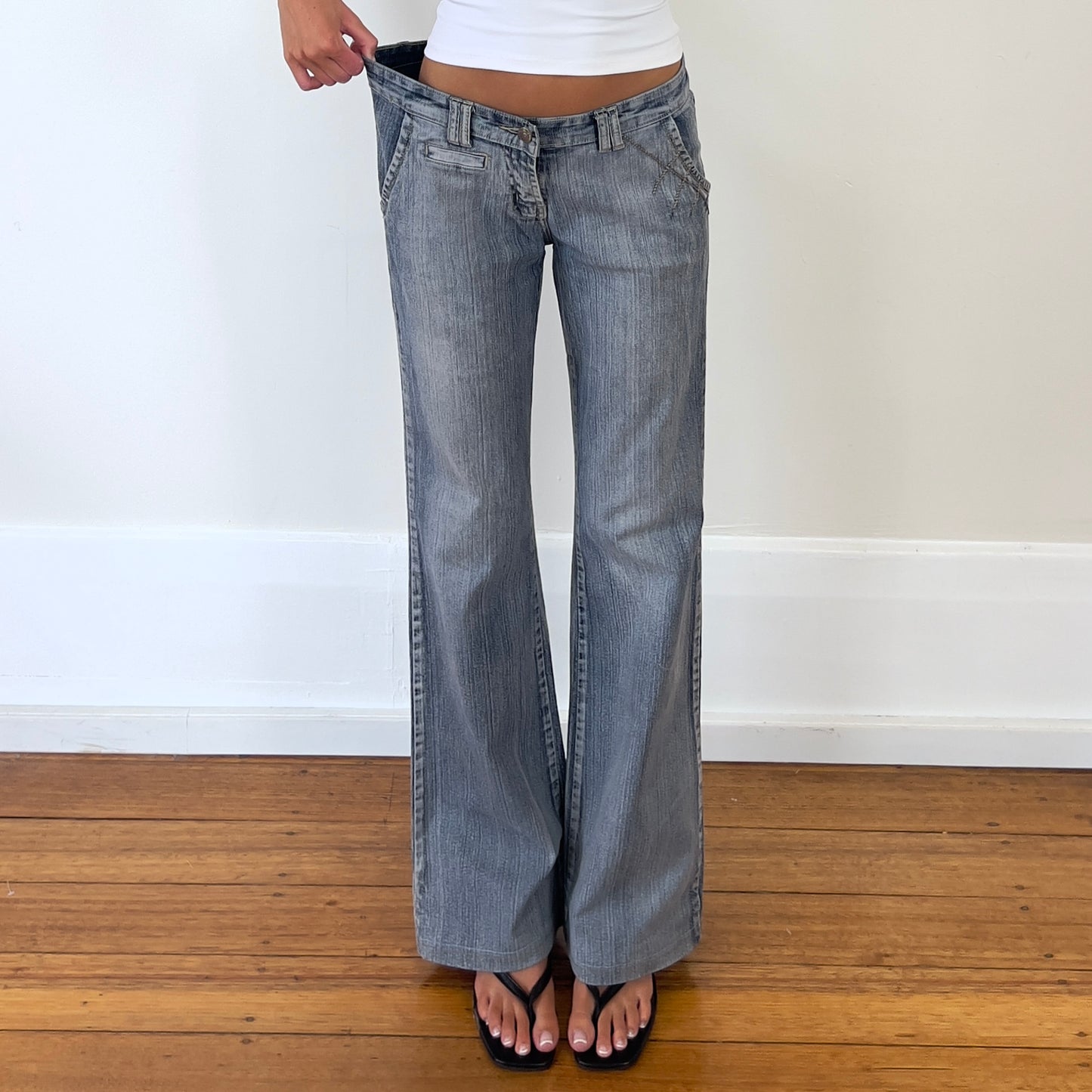 grey wash denim jeans