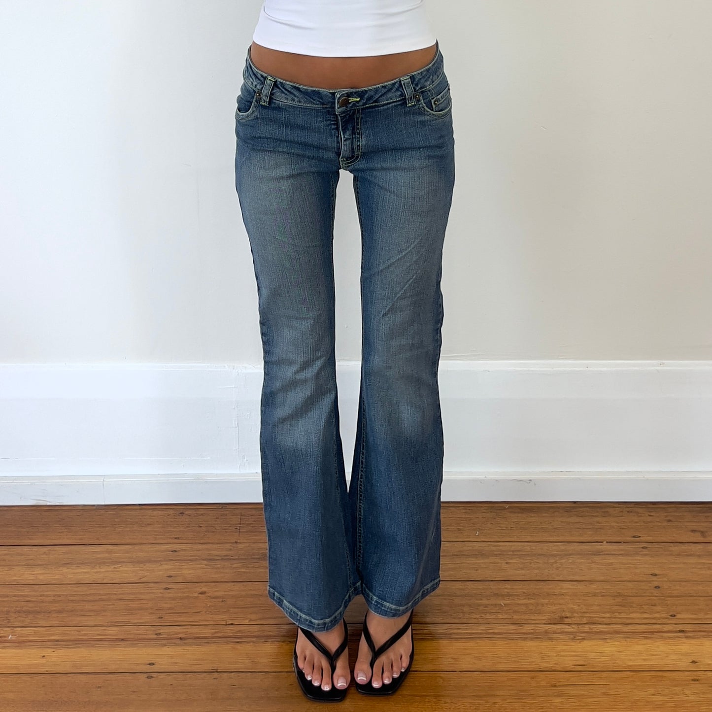 low rise bootcut jeans