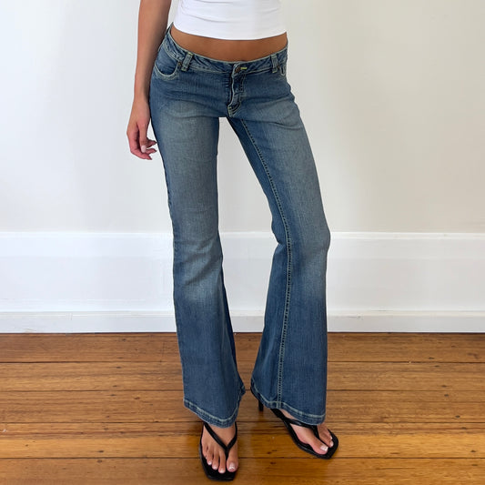 low rise bootcut jeans
